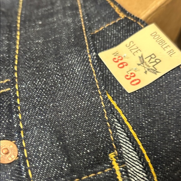 Ralph Lauren Double RL Indigo Relaxed Jeans 16% wool cotton straight leg - Picture 9 of 16